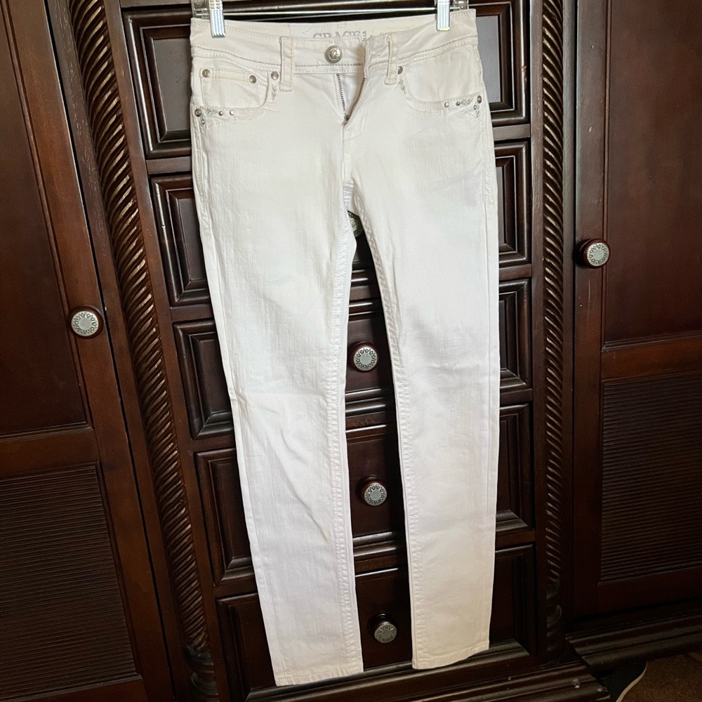 Grace White Denim Skinny Jeans